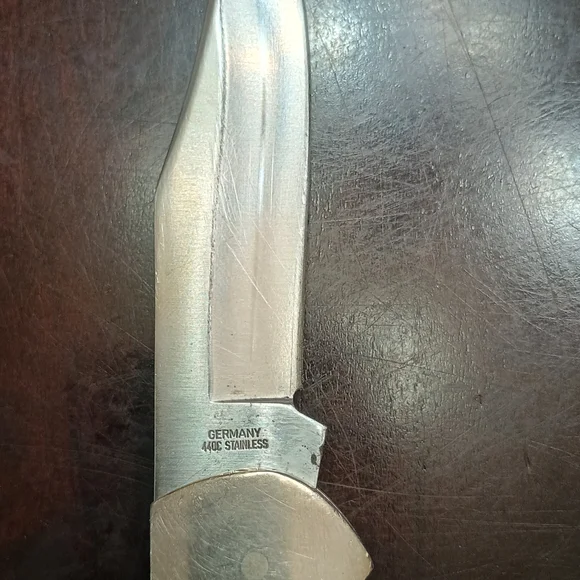 Boker Optima Stag Handle Knife W/Custom Leather Sheath